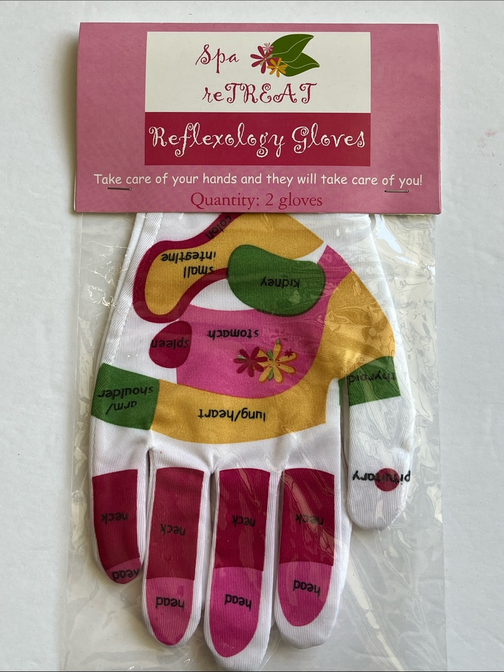 Reflexology Gloves Spa Day 2 in Package Spa ReTreat Anatomy NWT